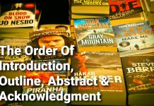 Order Of Introduction, Outline, Abstract & Acknowledgment
