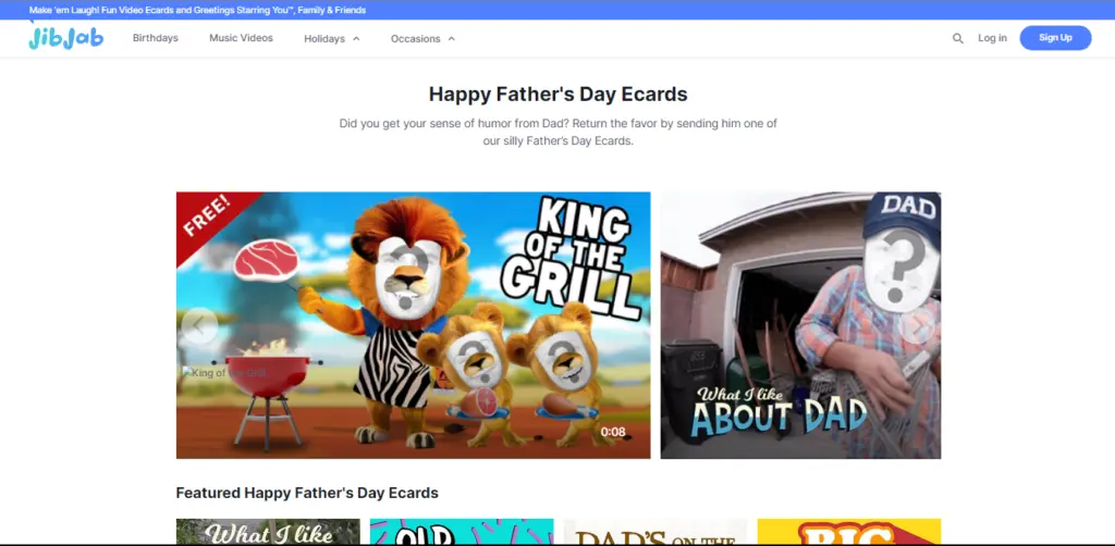 JibJab Father's Day eCard Website