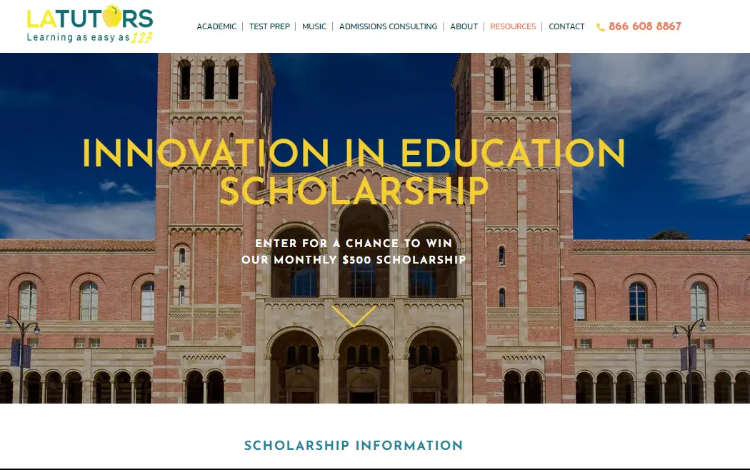 LA Tutors Innovation in Education Scholarship 2023: How to Apply