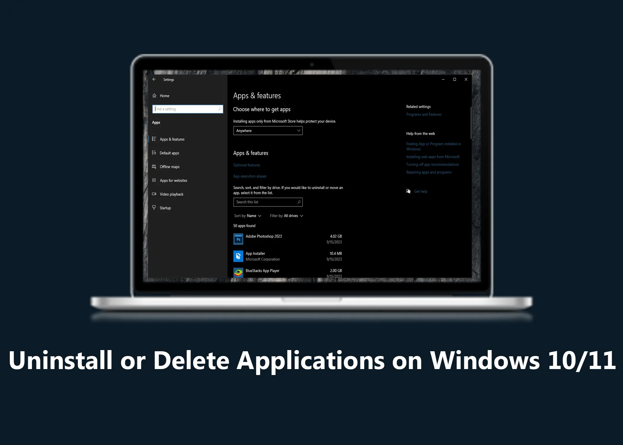 How To Uninstall or Delete Applications on Windows 10/11