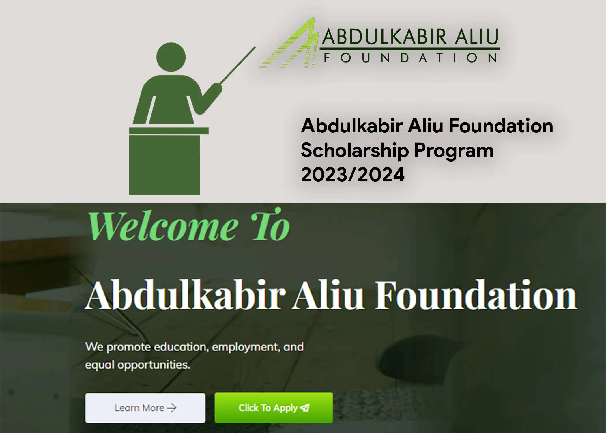 Abdulkabir Aliu Foundation Scholarship Program 2023/2024